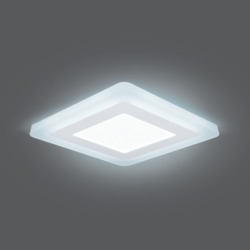 Светильник Gauss Backlight BL123 Квадрат. 6+3W, LED 4000K, 540лм,145х145x31мм,Ø120, 1/40