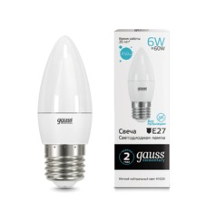 Лампа Gauss LED Elementary Свеча 6W E27 450lm 4100K