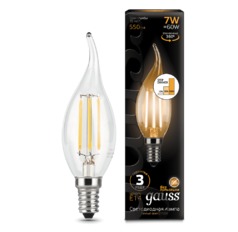 Лампа Gauss LED  Filament Свеча на ветру E14 7W 550lm 2700К