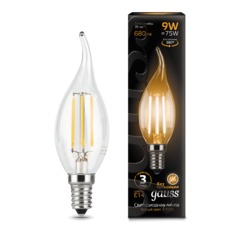 Лампа Gauss LED Filament Свеча на ветру E14 9W 680lm 2700K