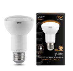 Лампа Gauss LED R63 E27 9W 660lm 2700K